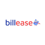 "Billease" logo with a cartoon superhero character.