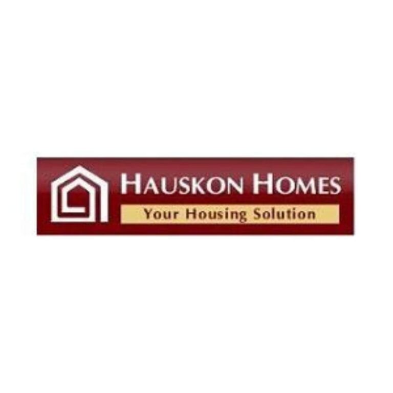 Hauskon Homes logo featuring a stylized house icon and the tagline "Your Housing Solution."