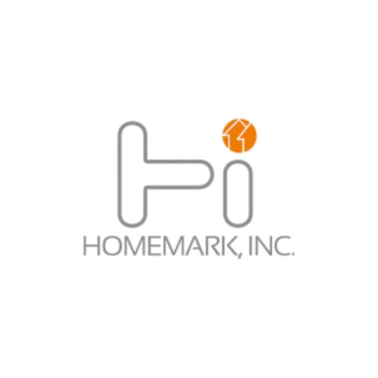 Homemark, Inc. logo with a stylized "H" and "i" with a house symbol in the "i".