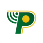 Palawan logo, a stylized green P with yellow circle and signal lines.