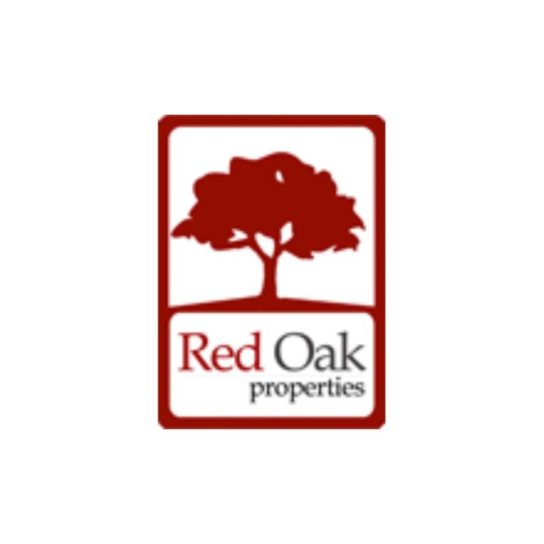 Red Oak Properties logo with a stylized red tree.
