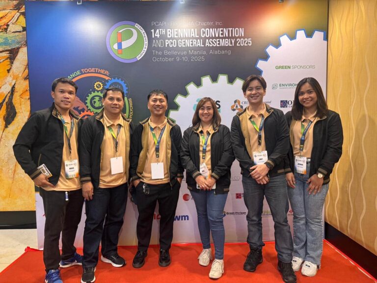 A group of six people posing at the PCAPI 14th Biennial Convention and PCO General Assembly 2025.
